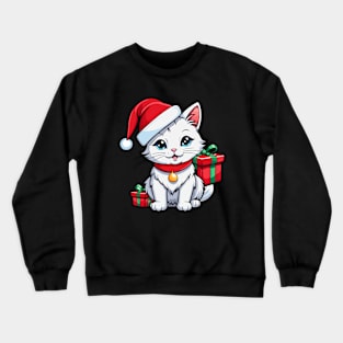 Cute santa cat Crewneck Sweatshirt